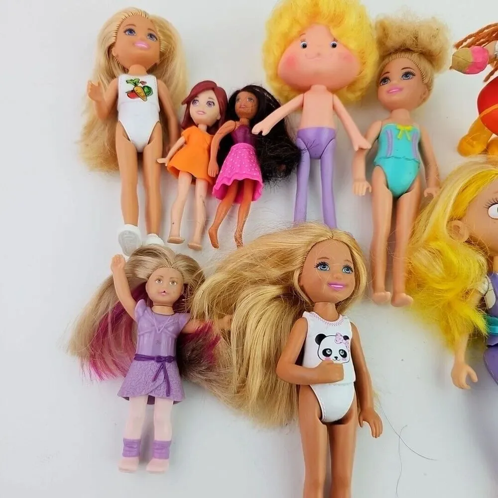 Small Fashion Doll Lot Mixed Brands and Size Preowned Play Toys
